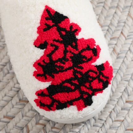 Christmas Tree Home Slippers Fashion Non-slip Floor Bedroom Slipper For Women Fuzzy House Shoes Winter