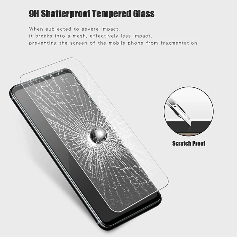 4PCS Tempered Glass for Google Pixel 9 8 Pro 9A 8A 7 7A 6 6A 5 4A 4 XL 3 9H Protective Transparent Screen Protector Film Glass