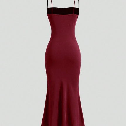 Mia Muse All Seasons Women's Dresses Elegant Party Fitting Slim Spaghetti Strap Mermaid Hem Maxi Fashion Party Dresses