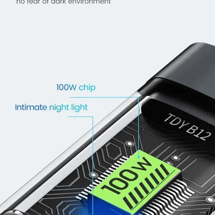 3 In 1 100w Transparent Fast Charging Cable Type C Usb Micro For Iphone Samsung Huawei Xiaomi Pilot Lamp Charger Usb C 6A