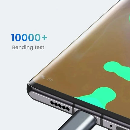 3 In 1 100w Transparent Fast Charging Cable Type C Usb Micro For Iphone Samsung Huawei Xiaomi Pilot Lamp Charger Usb C 6A