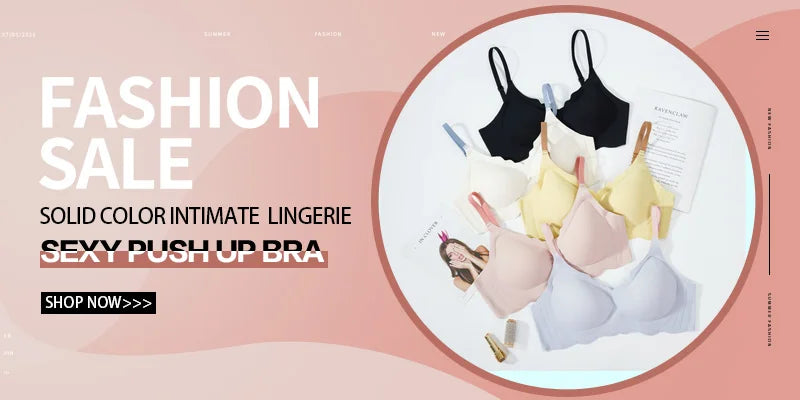 Seamless Bra Sexy Bras For Women Fashion Push Up Lingerie Wireless Bralette Cotton Brassiere  Underwear Female Intimates