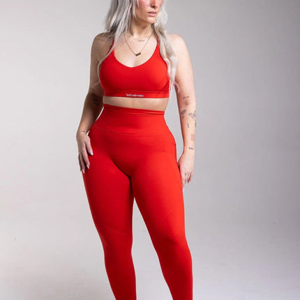 Active Red  Leggings with Pockets