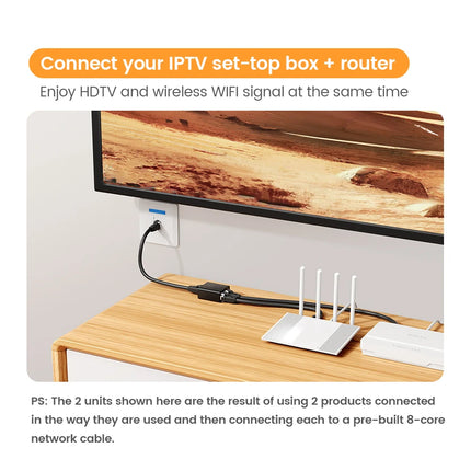 UGREEN RJ45 Splitter 1 to 2 Ethernet Adapter Internet Network Cable Extender RJ45 Connector Coupler for PC Laptop TV Box Router