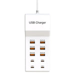 USB Charger Station,10-Port 50W Multiple USB Charging Station Multi Ports USB Charger Charging for Tablet Laptop Computer