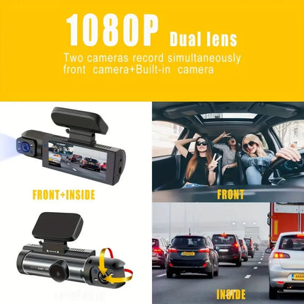 1080P Dash Cam Car Camera Video Recorder 150 Wide-Angle Support 128GB Max 24h Motion Detection Parking Mode Accident Recording