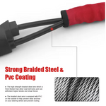 Universal Car Steering Wheel Lock with Seat Belt Socket – Heavy-Duty Steel Rope Anti-Theft Protection Device for Car, SUV, Truck, Van & RV with 3 Keys