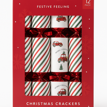 Festive Feeling Christmas Crackers – 12 Pack