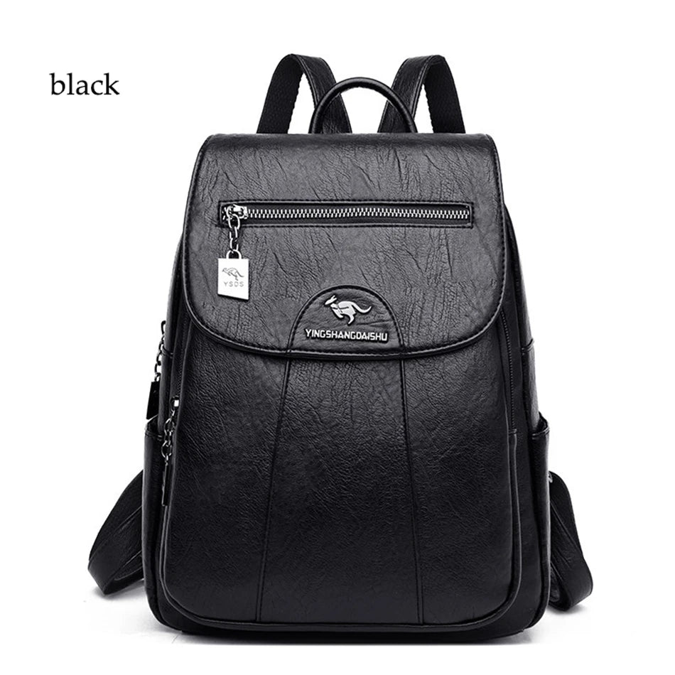 5 Color Women Soft Leather Backpacks Vintage Female Shoulder Bags Sac a Dos Casual Travel Ladies Bagpack Mochilas School Bags