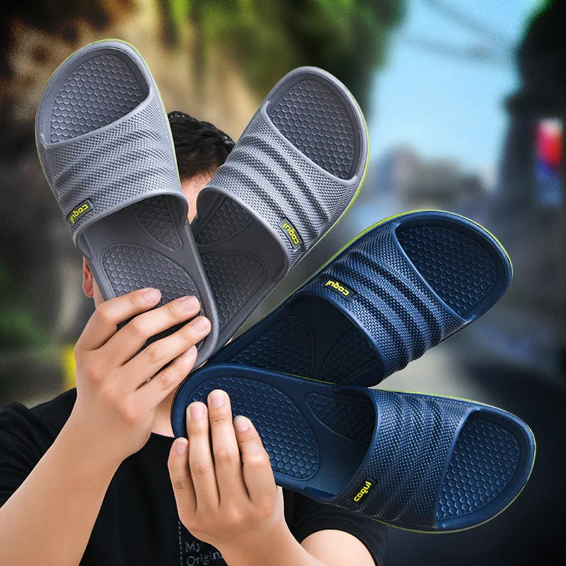 Men Slipper for Home Beach Slippers Women Non-slip Bath Female Slippers Outdoors Man 2024 Summer Shoes Unisex Indoor Slippers