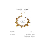 Yhpup Stainless Steel Cross Layered Bracelet for Women Charm Metal 14 K Plated Trendy Golden Wrist Unique Design Jewelry брелок