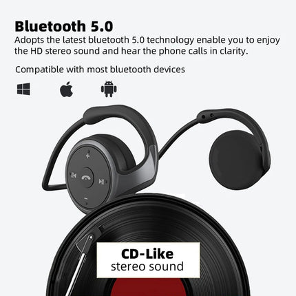 A6 Small Bluetooth Headphones Wrap Around Head Comfortable Wireless Headphones Foldable Bluetooth Headsets with Microphone Purse