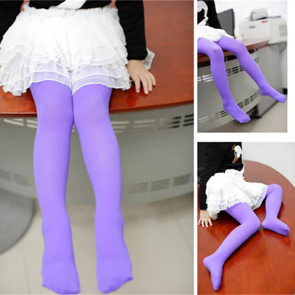 Girls Ballet Dance Pantyhose Children A Thin Section Fashion Velvet Tights Baby Solid Black White Stockings For 0-15Y Kids CN