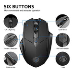 Bluetooth Compatible Mouse Rechargeable 2.4G INPHIC PM6 Wireless Mouse Office Mute Support PC Laptop Tablet Smartphone Universal