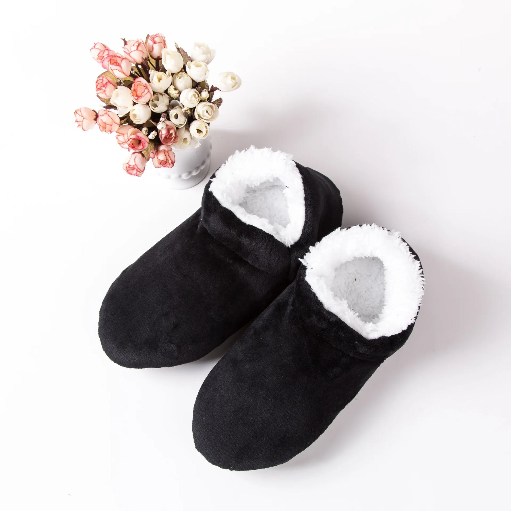 Mens House Slippers Fluffy Home Winter Warm Plus Size Non Slip Plush Soft Comfy Male Casual Indoor Floor Shoes Lazy Flat Fuzzy