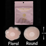 Reusable Women Breast Petals Lift Nipple Cover Invisible Petal Adhesive Strapless Backless Stick on Bra Silicone Breast Stickers