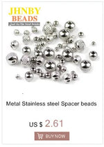 JHNBY Gold Plated Metal beads 2/3/4/5/6/8MM Round Iron Spacer Loose Beads For Jewelry Bracelets Necklace Making DIY Accessories