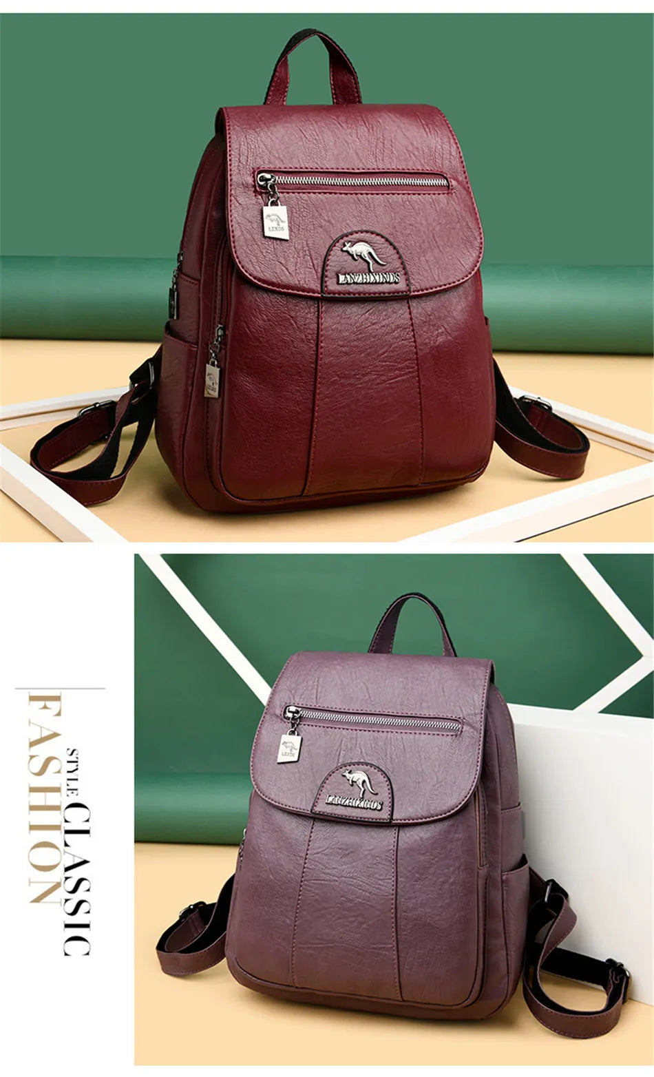 5 Color Women Soft Leather Backpacks Vintage Female Shoulder Bags Sac a Dos Casual Travel Ladies Bagpack Mochilas School Bags