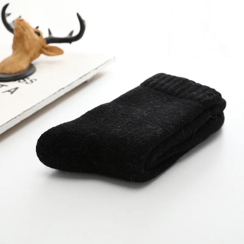 Super Warm Funny Happy Male Men Thicker Solid Socks Merino Wool Rabbit Socks Snow Winter Socks calceta hombre skarpety meskie