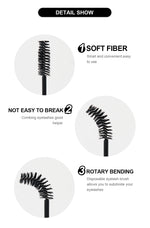 ANNAFRIS 50Pcs  Disposable Eyelash  Brush Soft Head Crystal Eyebrow Brush Lash Extension Brush  Mascara Wand Makeup Tool