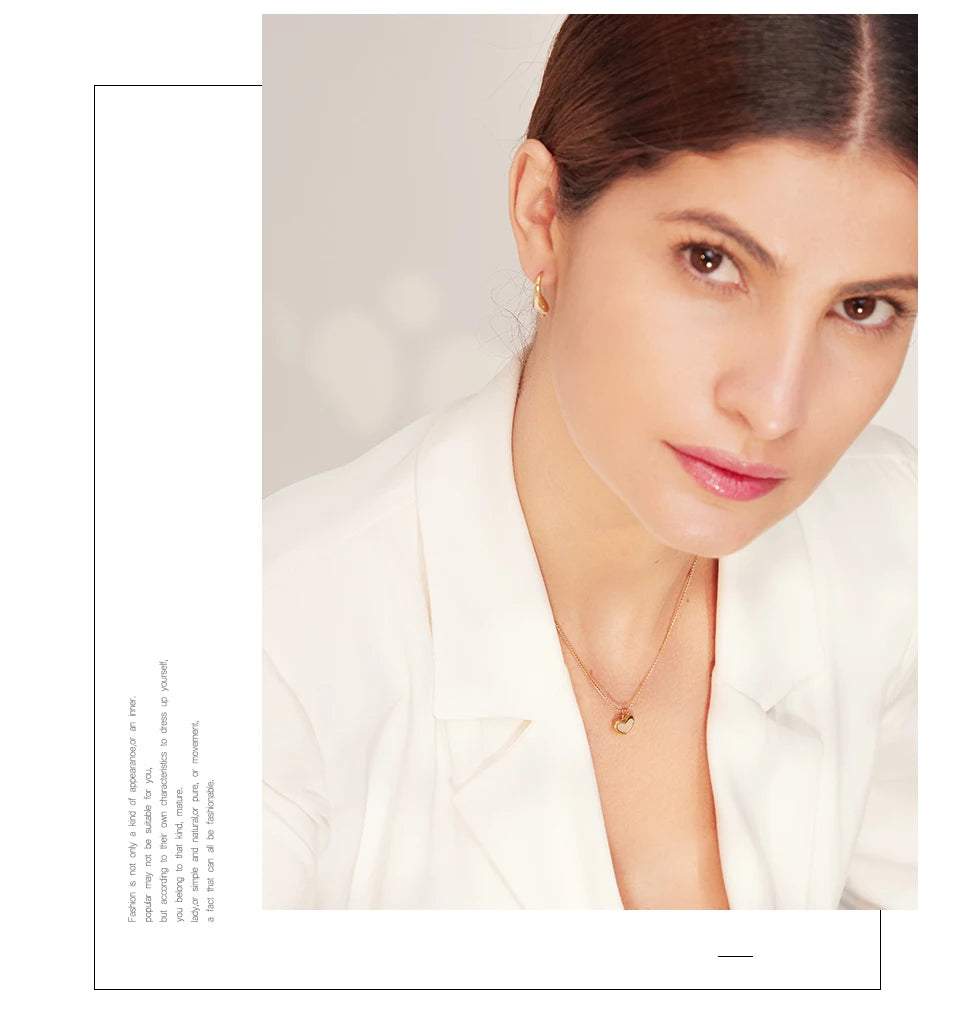 Yhpup Cute Heart Natural Shell Pendant Necklace 18 K Plated Stainless Steel Collar Necklace Gift Jewelry бижутерия для женщин