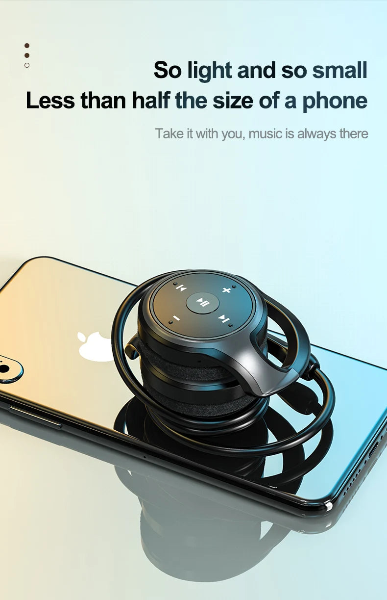 Wireless Headphones Bluetooth MP3 Player Headsets FM Radio On-Ear Comfort TF Card Slot Sport Wireless Earphones with Microphones