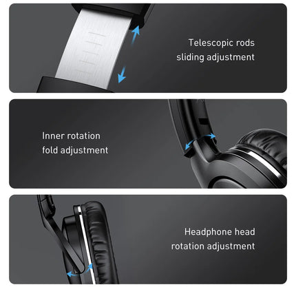 Baseus D02 Pro Wireless Headphones Bluetooth Earphone 5.3 Foldable Headset Sport Over the Ear Headphone Gaming Bluetooth Earbuds