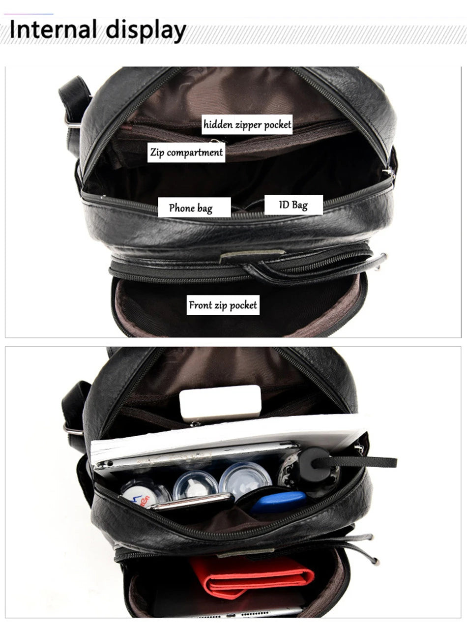 5 Color Women Soft Leather Backpacks Vintage Female Shoulder Bags Sac a Dos Casual Travel Ladies Bagpack Mochilas School Bags