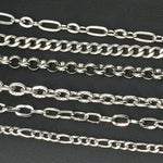 1meter Stainless Steel Necklace Chain for Jewelry Making DIY 1:3 NK Rolo Cable Link Curb Chains Thick Chain Bracelet Accessories