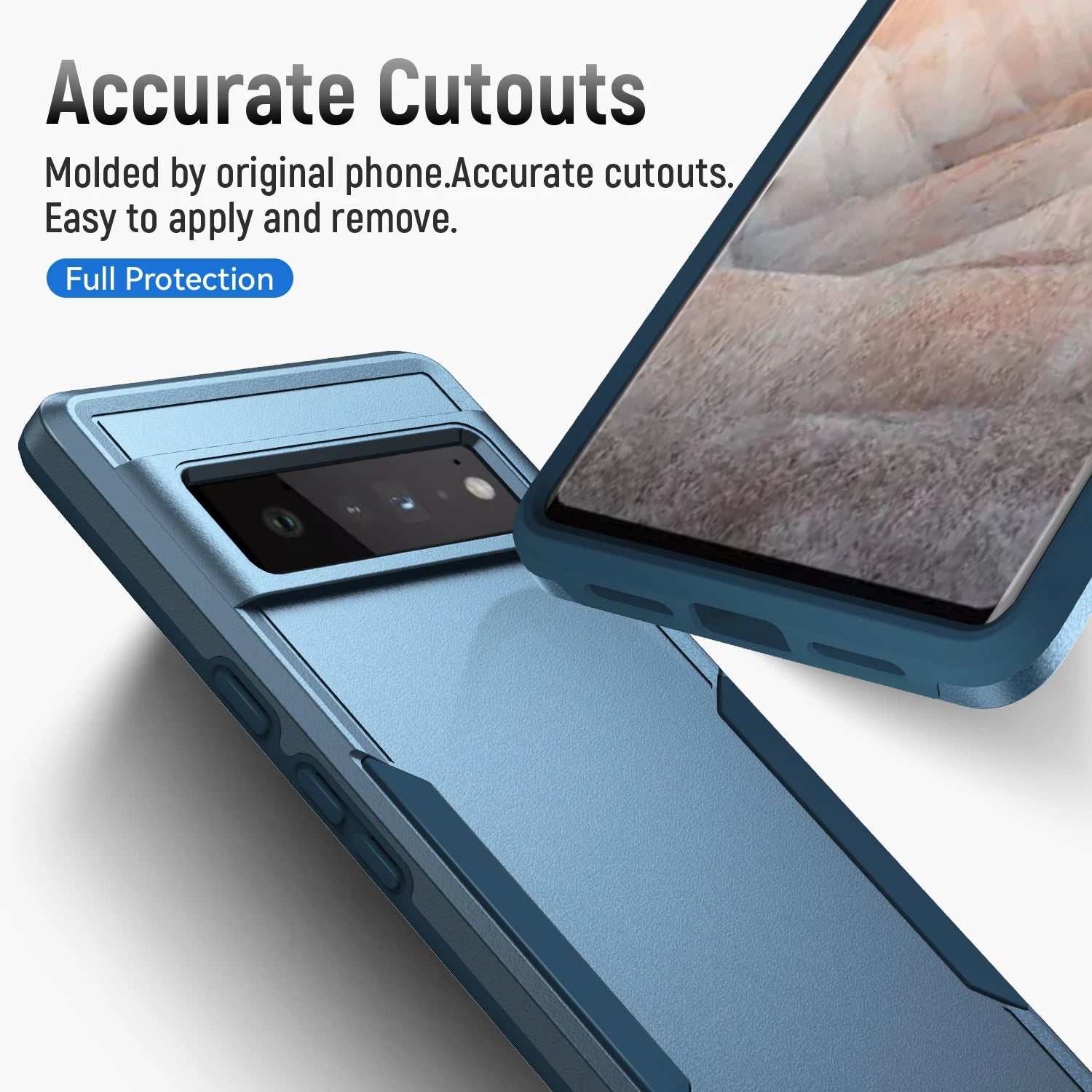 Heavy Duty Rugged Armor Shockproof Case For Google Pixel 8 7 6 Pro 6A 7A 8A Soft TPU Hard Plastic Protective Back Cover Fundas