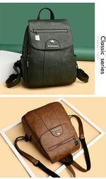 5 Color Women Soft Leather Backpacks Vintage Female Shoulder Bags Sac a Dos Casual Travel Ladies Bagpack Mochilas School Bags