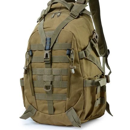 40L Camping Backpack Men's Bag Travel Bags Tactical Molle Climbing Rucksack Hiking Outdoor Reflective Shoulder Fishing Bag