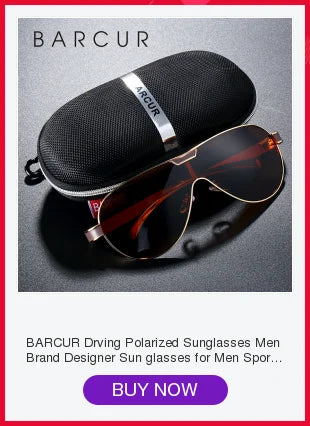 BARCUR Aluminum Men Sunglasses Polarized Male Sun Glasses For Men Women Eyewear Accessories