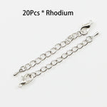 10pcs/lot 50 70mm Tone Extended Extension Tail Chain Lobster Clasps Connector For DIY Bracelet Necklace Jewelry Making Findings