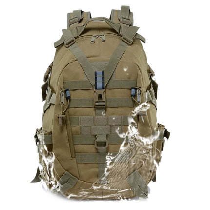 40L Camping Backpack Men's Bag Travel Bags Tactical Molle Climbing Rucksack Hiking Outdoor Reflective Shoulder Fishing Bag