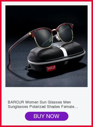 BARCUR Aluminum Men Sunglasses Polarized Male Sun Glasses For Men Women Eyewear Accessories