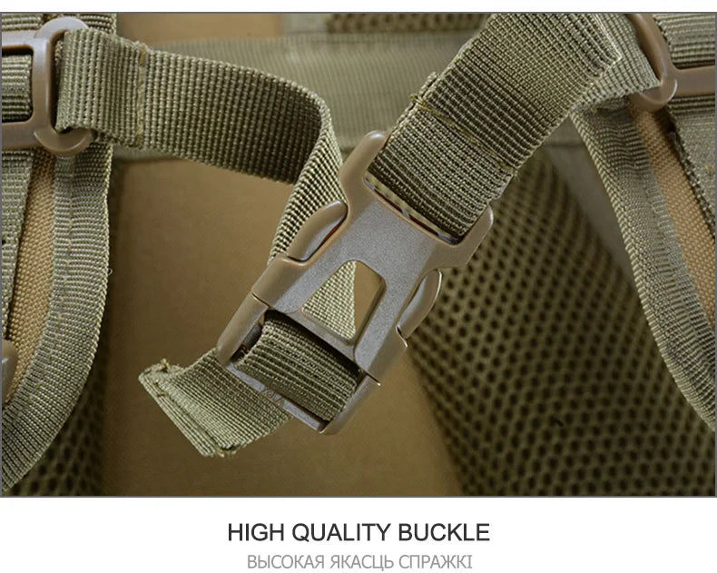 40L Camping Backpack Men's Bag Travel Bags Tactical Molle Climbing Rucksack Hiking Outdoor Reflective Shoulder Fishing Bag