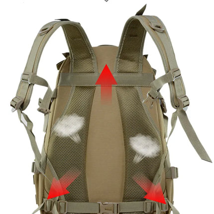 40L Camping Backpack Men's Bag Travel Bags Tactical Molle Climbing Rucksack Hiking Outdoor Reflective Shoulder Fishing Bag