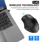 Bluetooth Compatible Mouse Rechargeable 2.4G INPHIC PM6 Wireless Mouse Office Mute Support PC Laptop Tablet Smartphone Universal