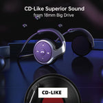 A6 Small Bluetooth Headphones Wrap Around Head Comfortable Wireless Headphones Foldable Bluetooth Headsets with Microphone Purse