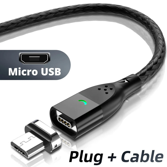 FONKEN Magnetic Cable Type C Magnetic Charge Cable Micro USB Magnet Charger Cable For Xiaomi Samsung Huawei Mobile Phone Cables