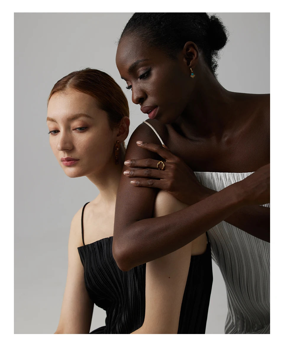 Yhpup 316L Stainless Steel Ring New Design Metalic 18 K PVD Plated Jewelry Trendy Opening Ring бижутерия для женщин Gift