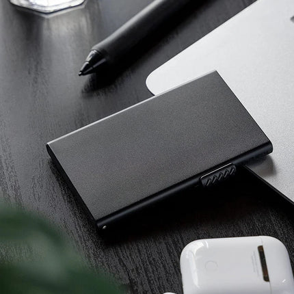 2022 New Card Wallet for Men Credit Card Holder RFID Blocking Pop Up Card Holder Women Minimalist Aluminum Smart Wallet