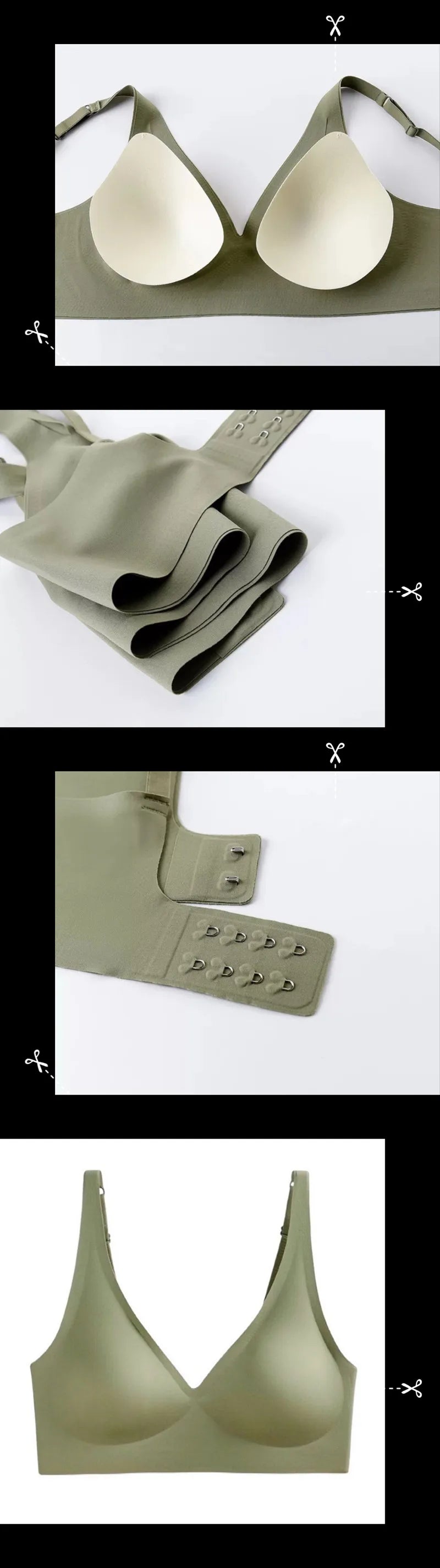 Sexy Seamless Bras For Women Wire Free Push Up Brassiere V Neck Bralette Women's Glossy Soft Underwear Female Lingerie Intimates