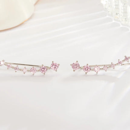 REETI New High Quality Super Shiny Zircon 925 Sterling Silver  Earring for Women Jewelry Wholesale Gift Ear row