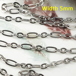 1meter Stainless Steel Necklace Chain for Jewelry Making DIY 1:3 NK Rolo Cable Link Curb Chains Thick Chain Bracelet Accessories