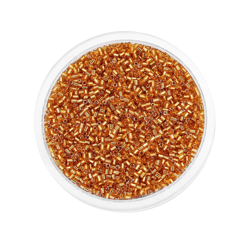 1000/1800Pcs 2mm Hexagon Czech Glass Cylindrical Loose Small Seed Needle Beads for DIY Bracelet Necklace Jewelry Making Supplies