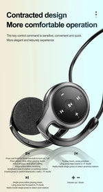 Wireless Headphones Bluetooth MP3 Player Headsets FM Radio On-Ear Comfort TF Card Slot Sport Wireless Earphones with Microphones