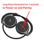 A6 Small Bluetooth Headphones Wrap Around Head Comfortable Wireless Headphones Foldable Bluetooth Headsets with Microphone Purse