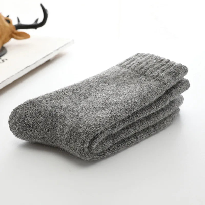 Super Warm Funny Happy Male Men Thicker Solid Socks Merino Wool Rabbit Socks Snow Winter Socks calceta hombre skarpety meskie